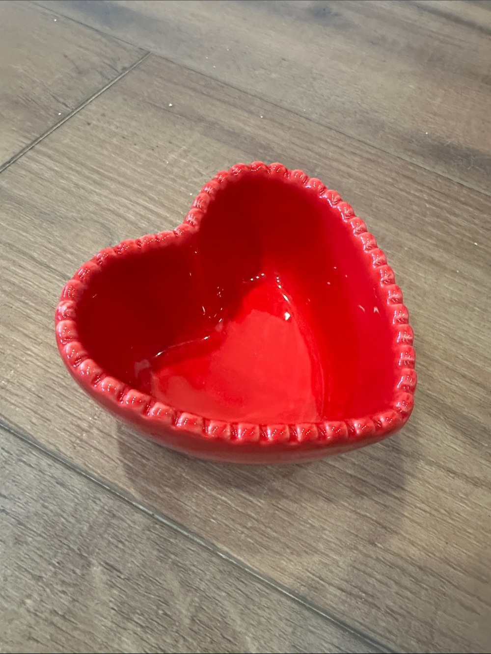 Red Heart Ceramic Bowl